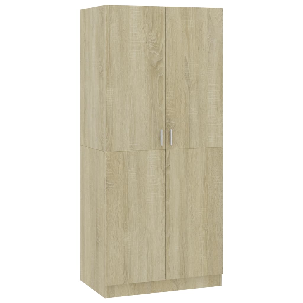  Kleiderschrank Sonoma-Eiche 80x52x180 cm Holzwerkstoff