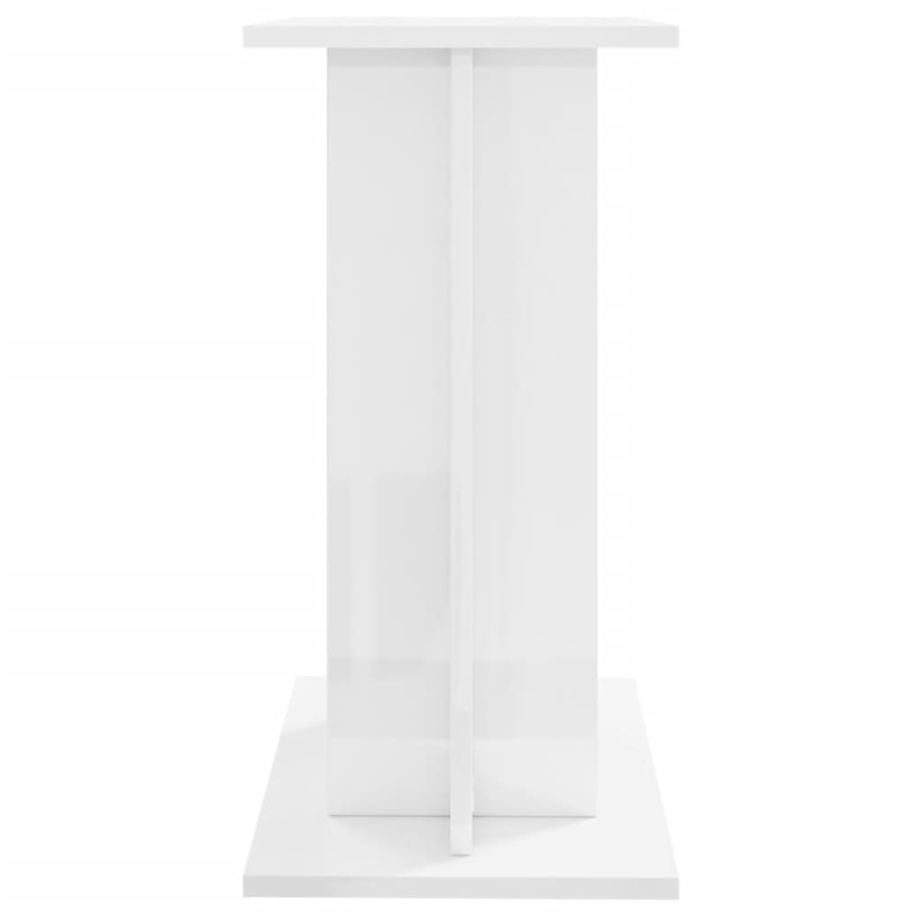  Aquariumständer Hochglanz-Weiß 60x30x60 cm Holzwerkstoff