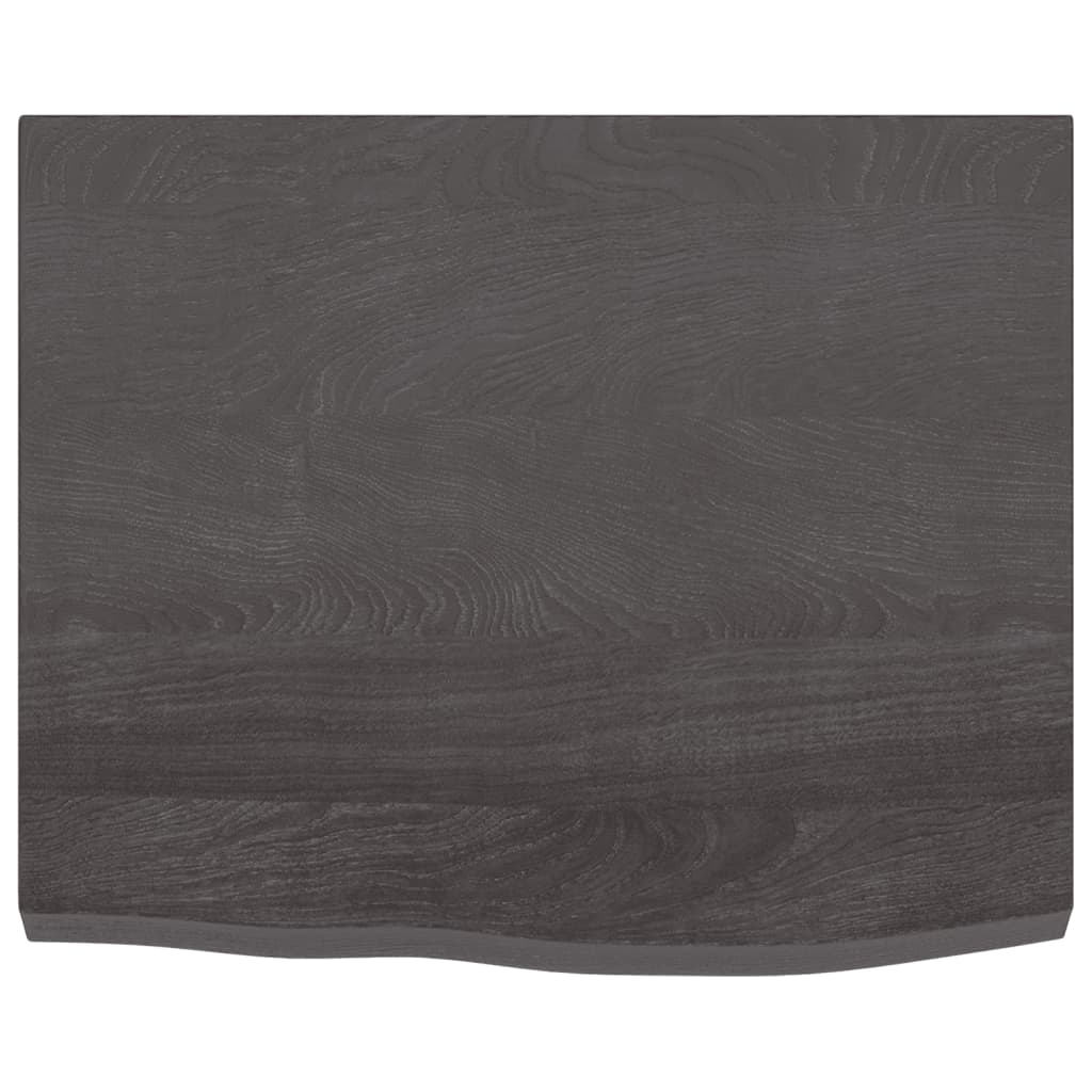  Waschtischplatte Dunkelbraun 60x50x(2-4)cm Massivholz Behandelt