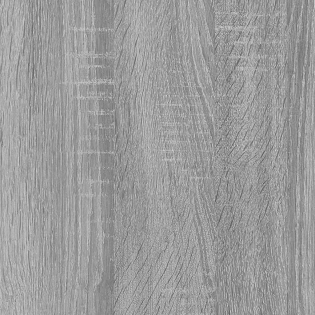  Bücherregal 4 Fächer Grau Sonoma 80x24x142 cm Holzwerkstoff