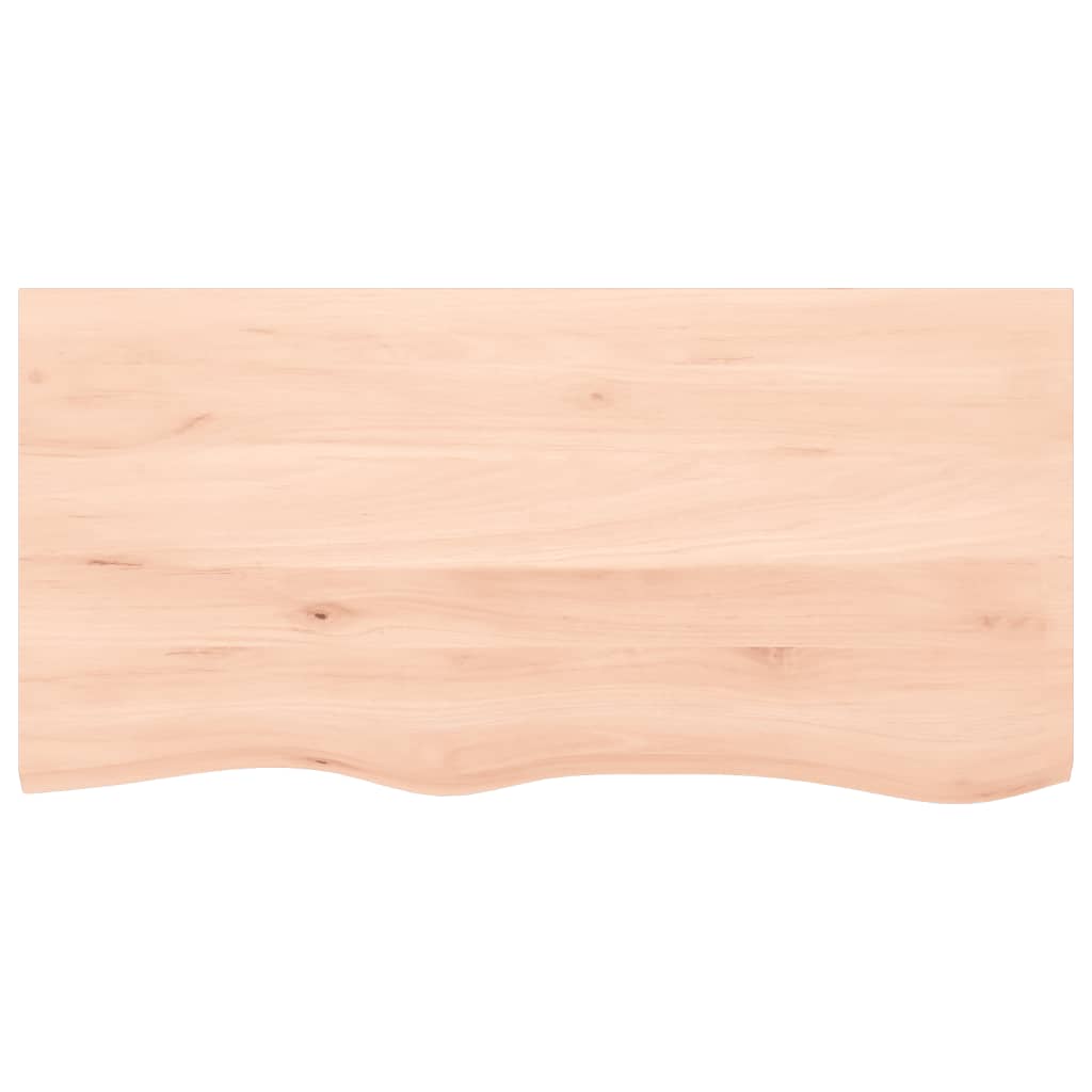  Tischplatte 100x50x2 cm Massivholz Eiche Unbehandelt