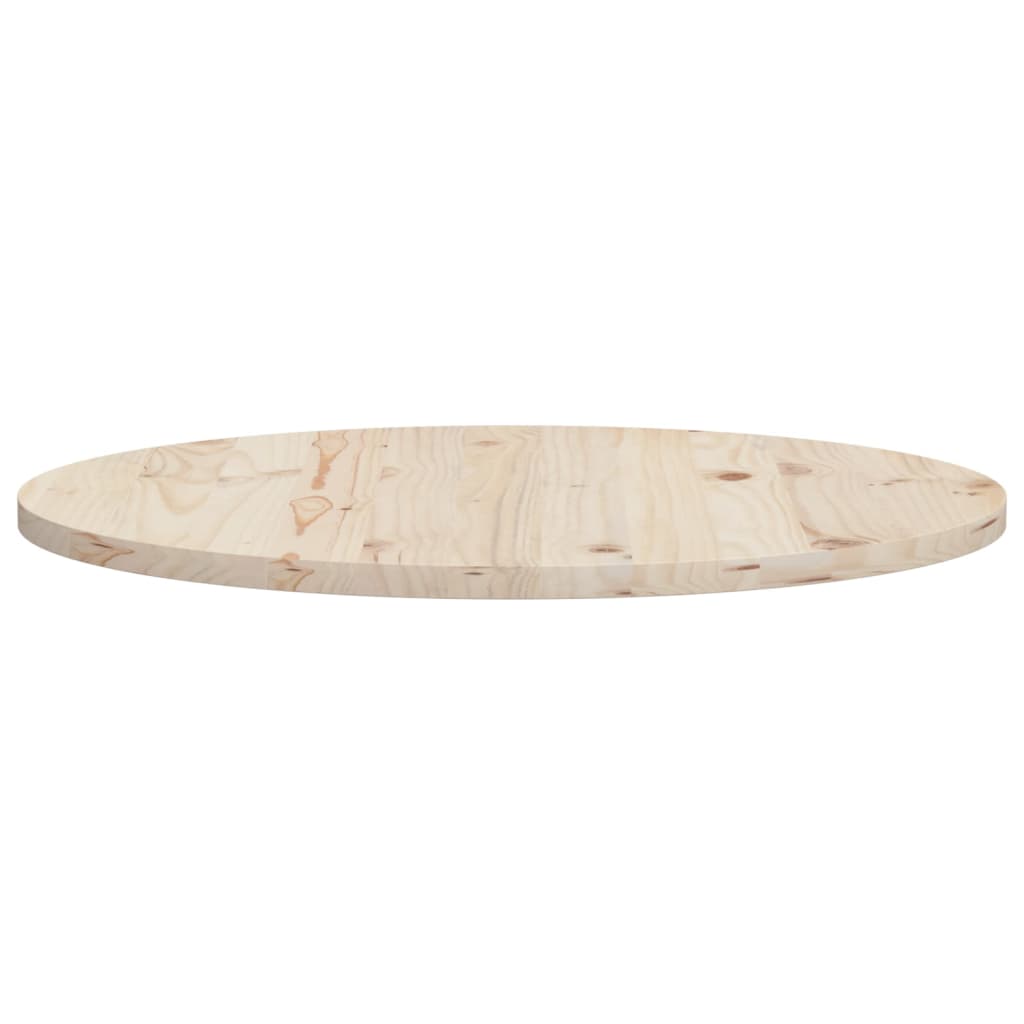  Tischplatte Ø80x2,5 cm Massivholz Kiefer