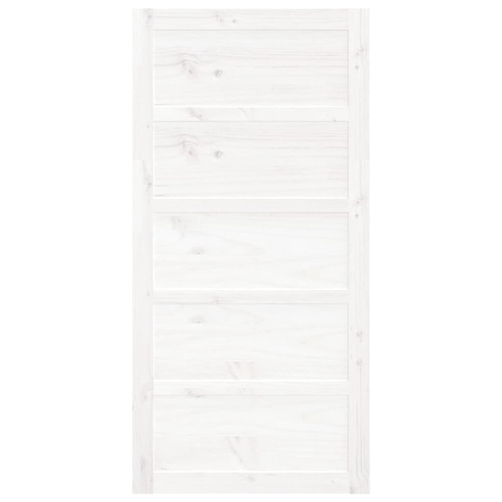 Scheunentür Weiß 100x1,8x204,5 cm Massivholz Kiefer