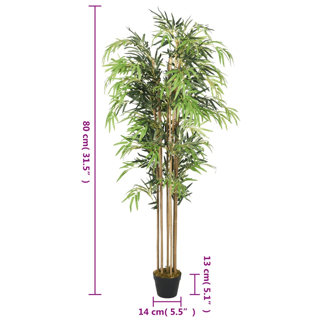  Bambusbaum Künstlich 500 Blätter 80 cm Grün