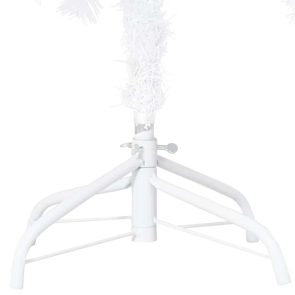  Künstlicher Weihnachtsbaum mit Beleuchtung & Kugeln Weiß 120 cm