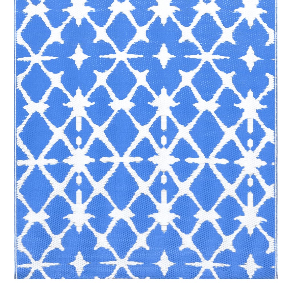  Outdoor-Teppich Blau und Weiß 190x290 cm PP