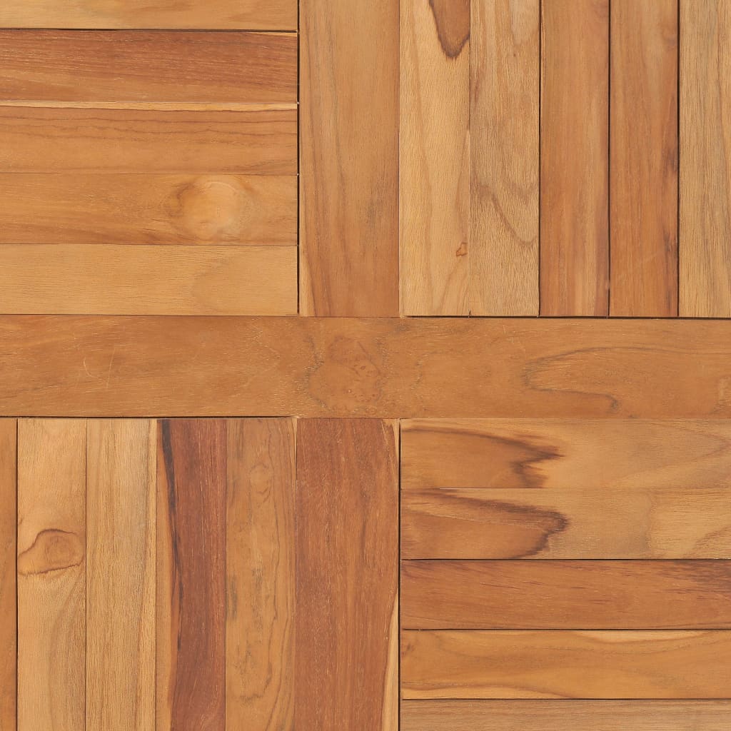  Tischplatte Massivholz Teak Quadratisch 80×80×2,5 cm 