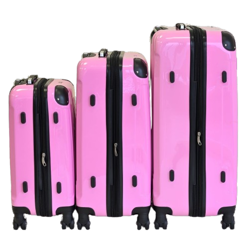 Glüückskind Hartschalen Trolley Set 3-tlg. aus PC/ABS Kunststoff Rosa