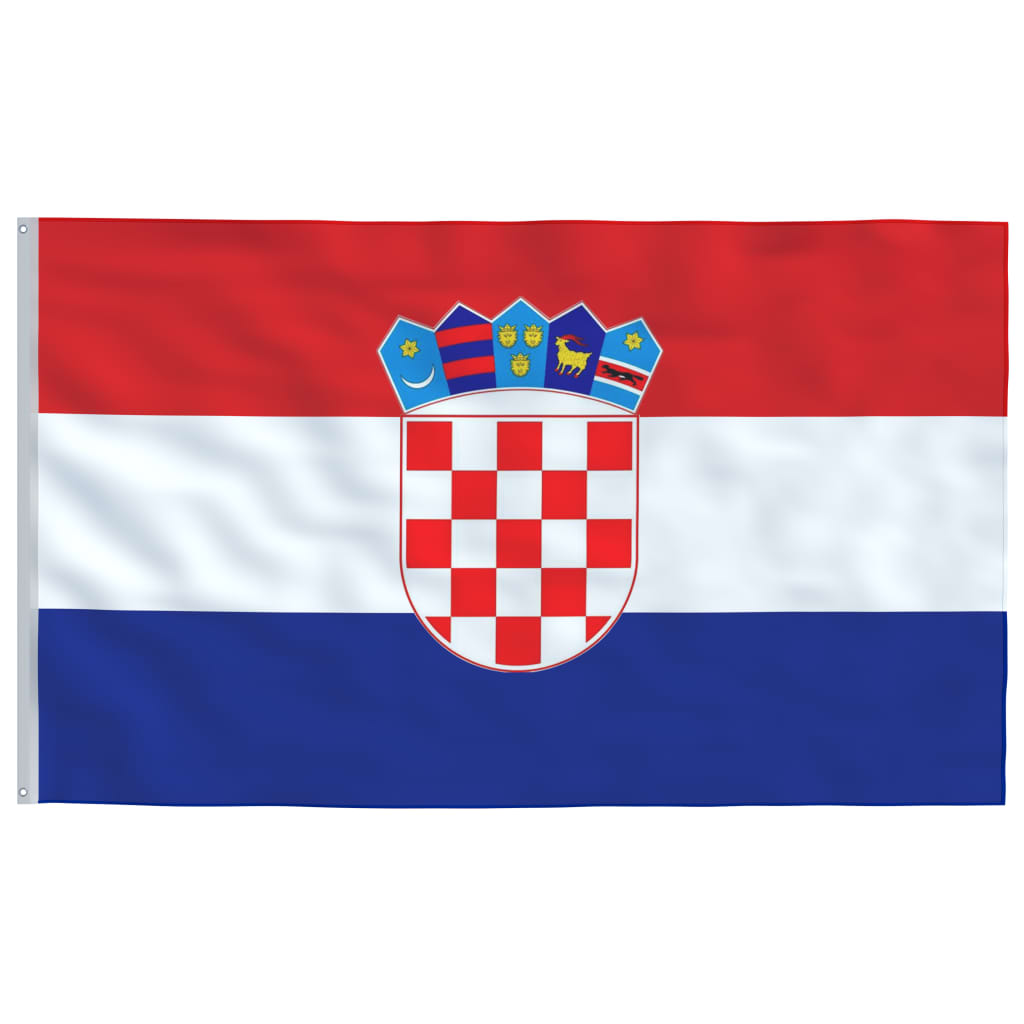  Flagge Kroatiens mit Mast 5,55 m Aluminium