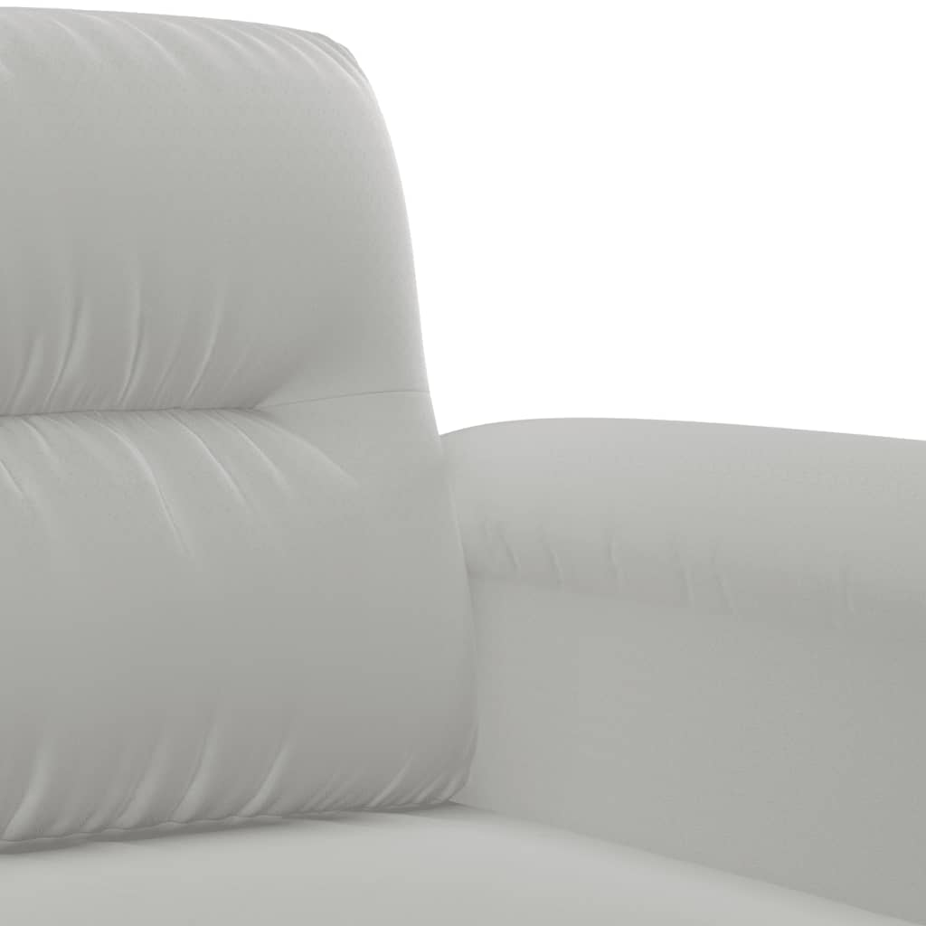  3-Sitzer-Sofa Hellgrau 180 cm Mikrofasergewebe
