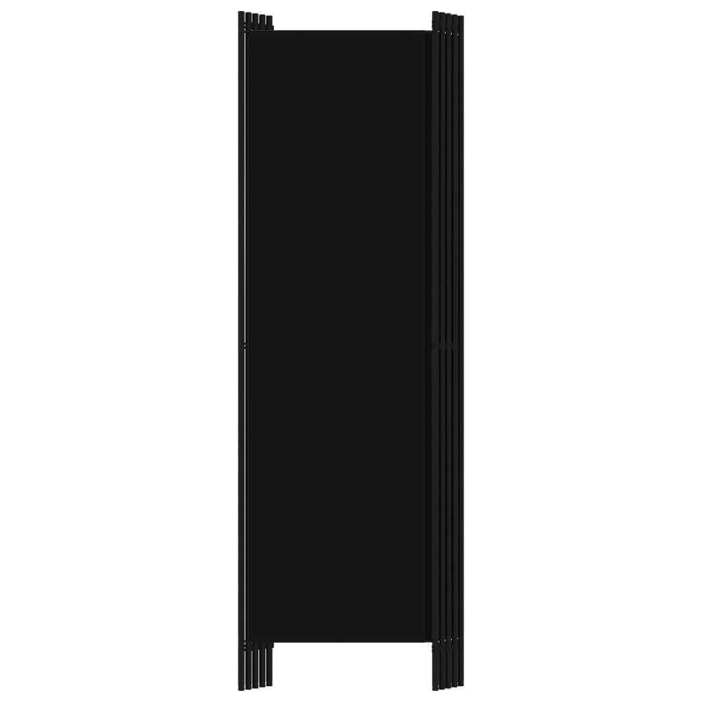  5-tlg. Raumteiler Schwarz 250x180 cm