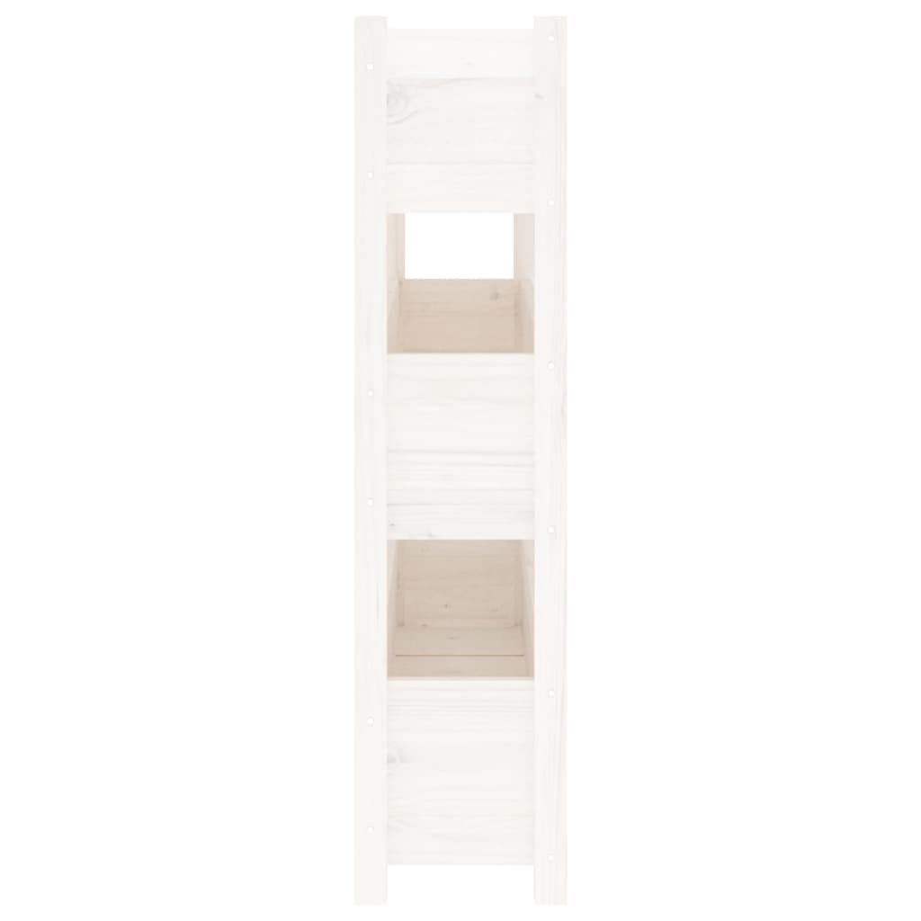  Pflanzkübel Weiß 112x25x104,5 cm Massivholz Kiefer