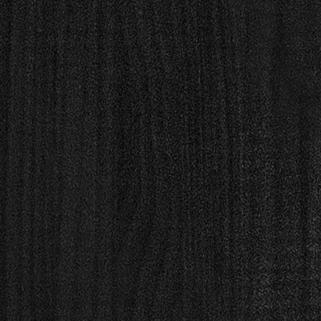  Couchtisch Schwarz 110x50x34 cm Massivholz Kiefer