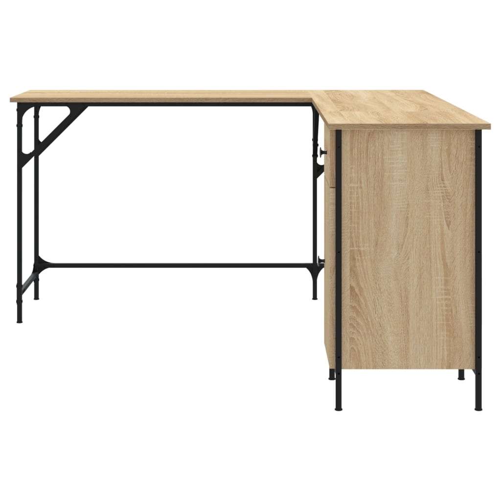  Schreibtisch Sonoma-Eiche 141x141x75 cm Holzwerkstoff