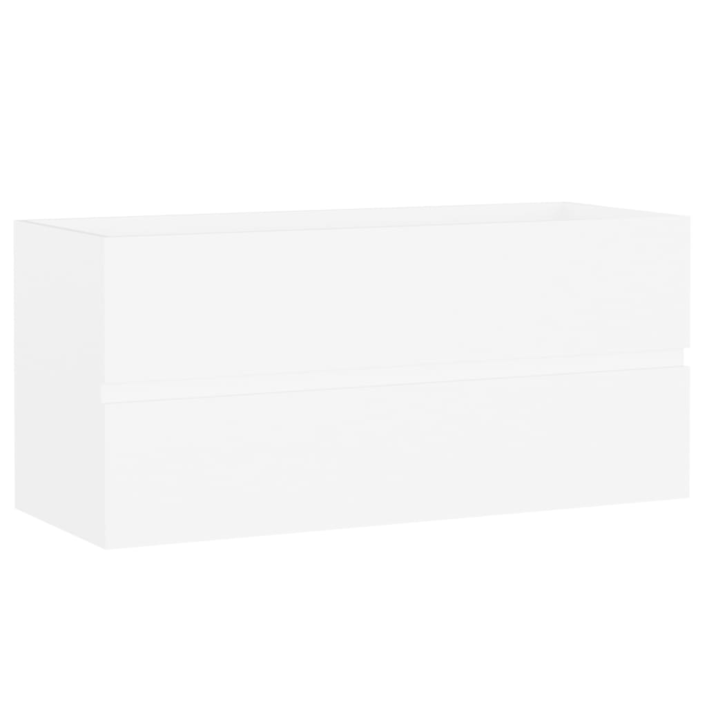  Waschbeckenunterschrank Weiß 100x38,5x45 cm Holzwerkstoff