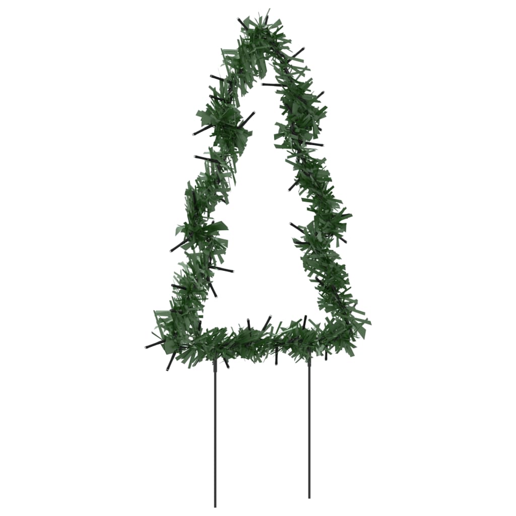  Weihnachtsbäume mit Erdspießen 3 Stk. 50 LEDs 30 cm