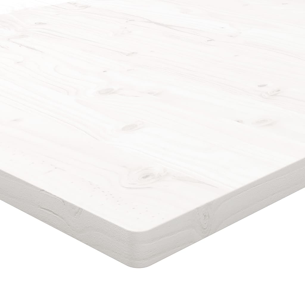  Tischplatte Weiß 80x80x2,5 cm Massivholz Kiefer Quadratisch