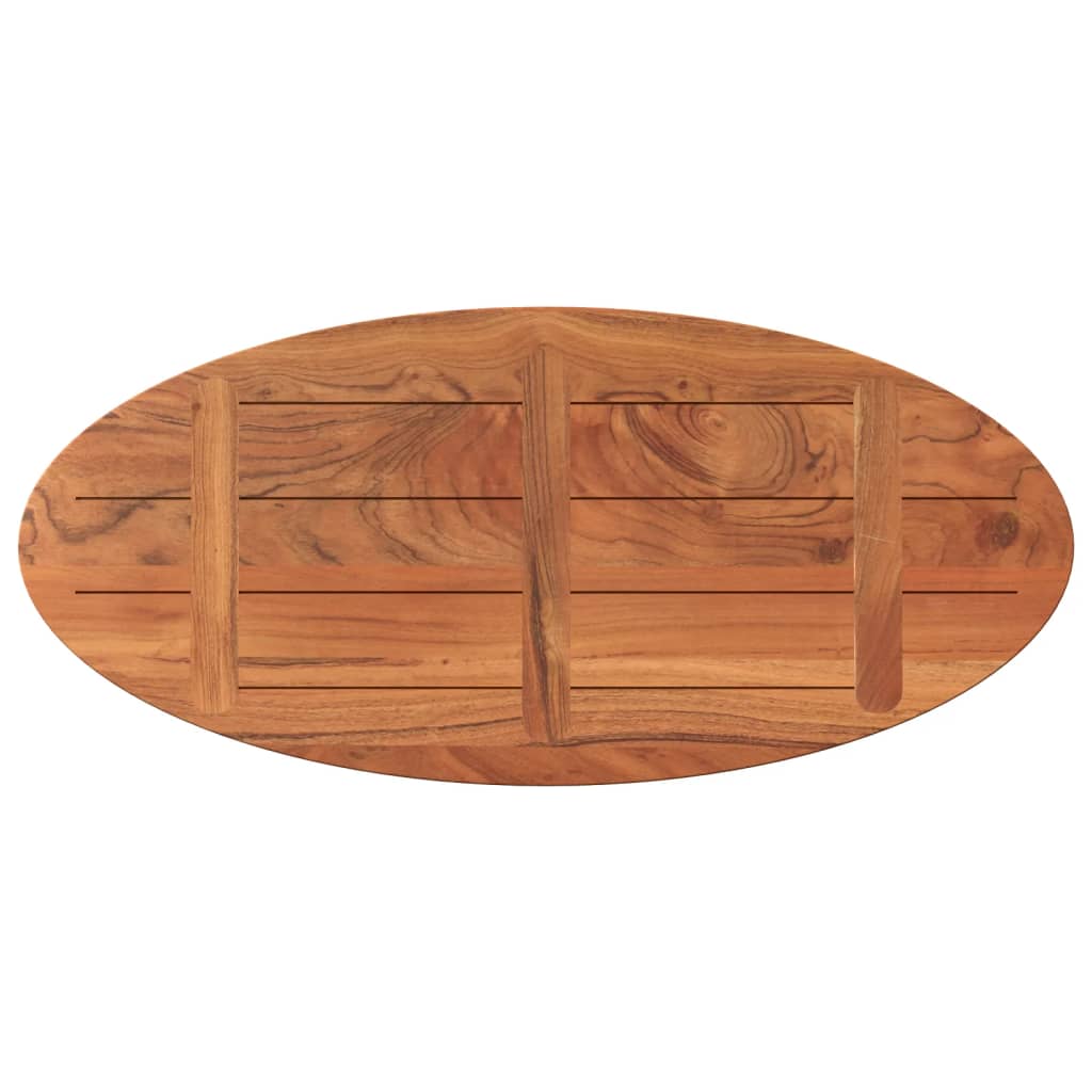  Tischplatte 120x60x2,5 cm Oval Massivholz Akazie