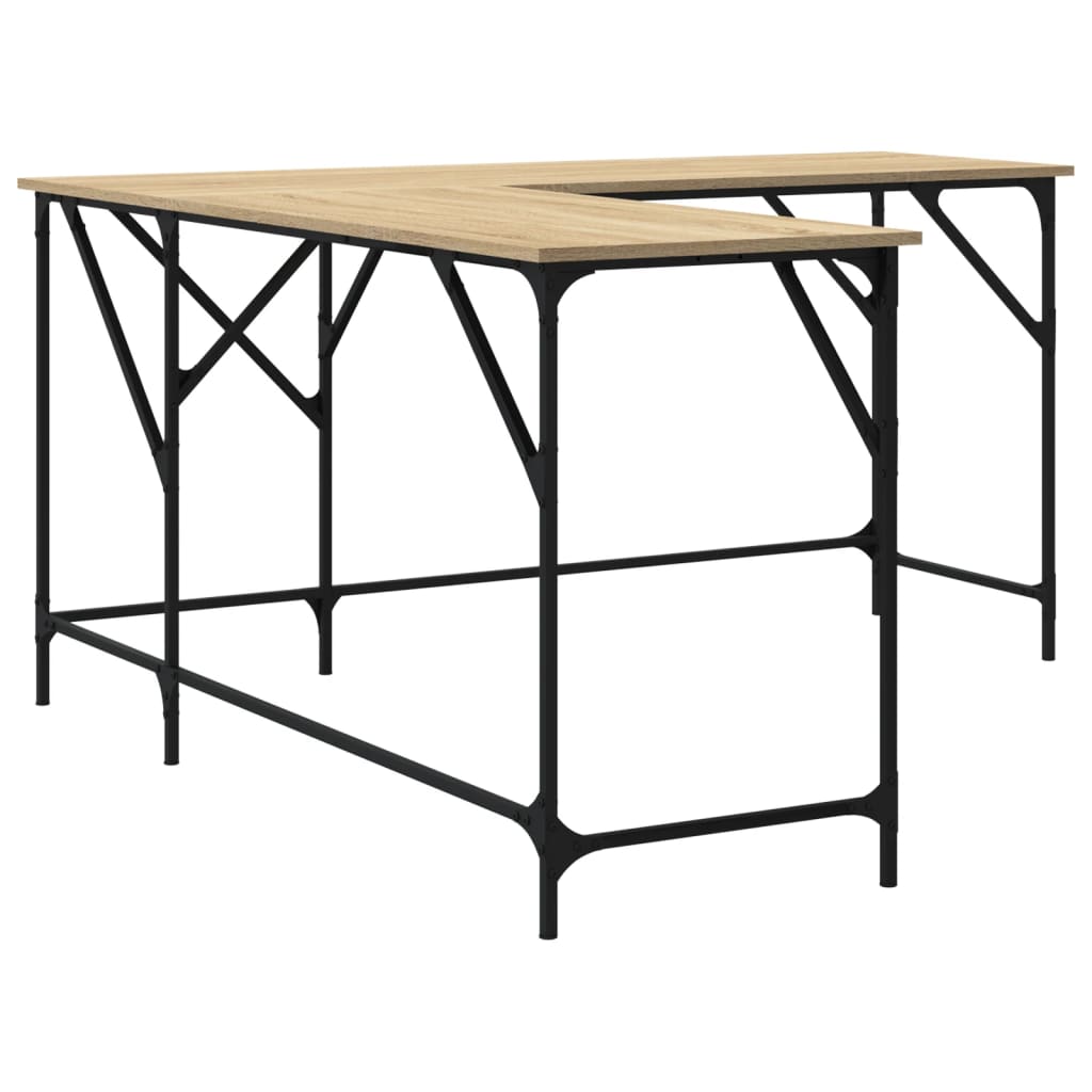  Schreibtisch Sonoma-Eiche 149x149x75 cm Holzwerkstoff