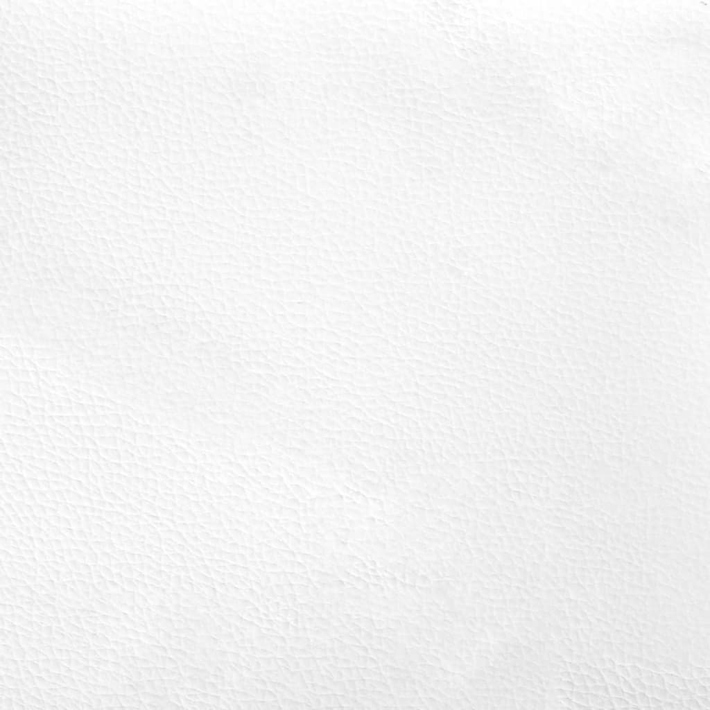  Bettgestell mit Kopfteil Weiß 120x200 cm Kunstleder