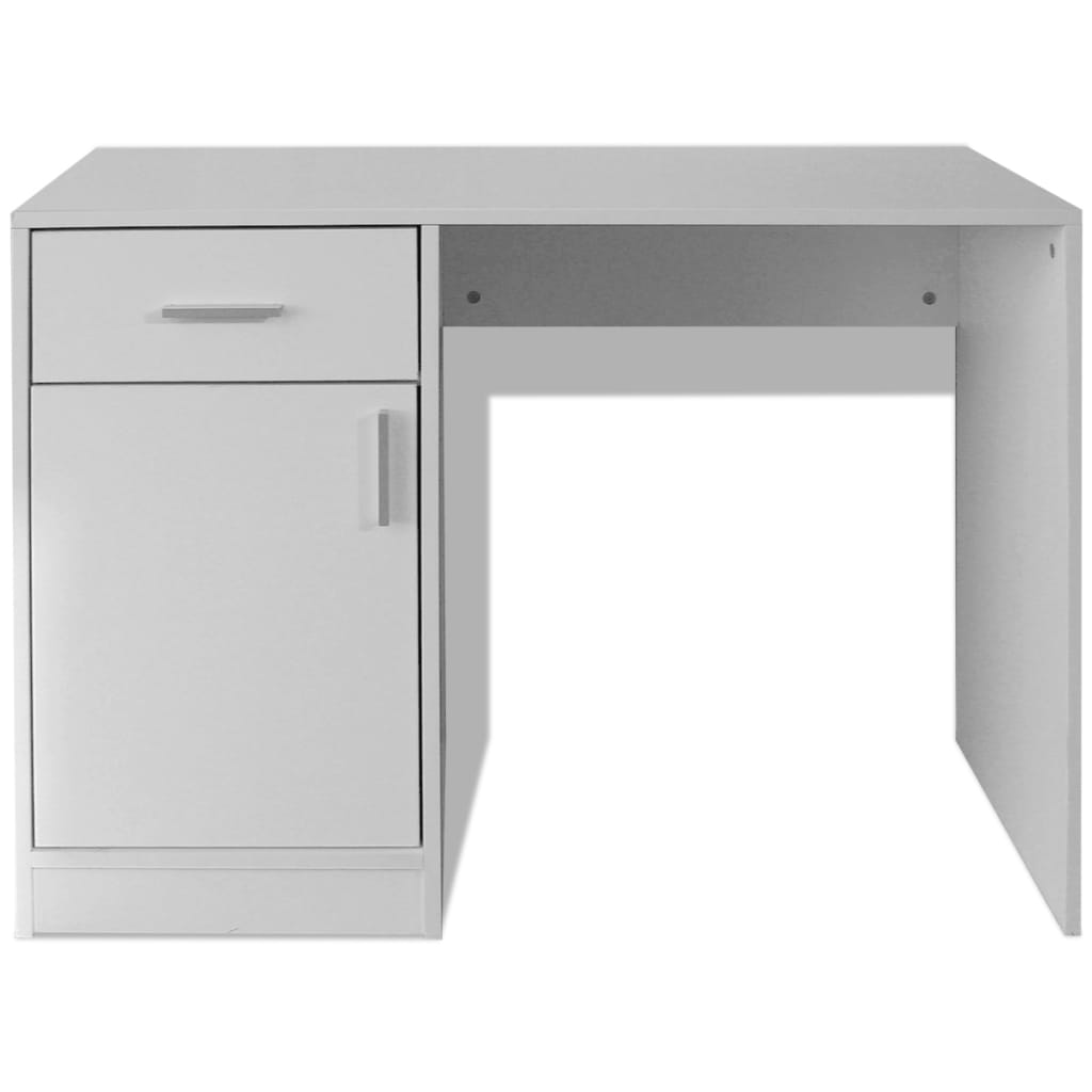  Schreibtisch mit Schublade und Schrank Weiß 100x40x73 cm
