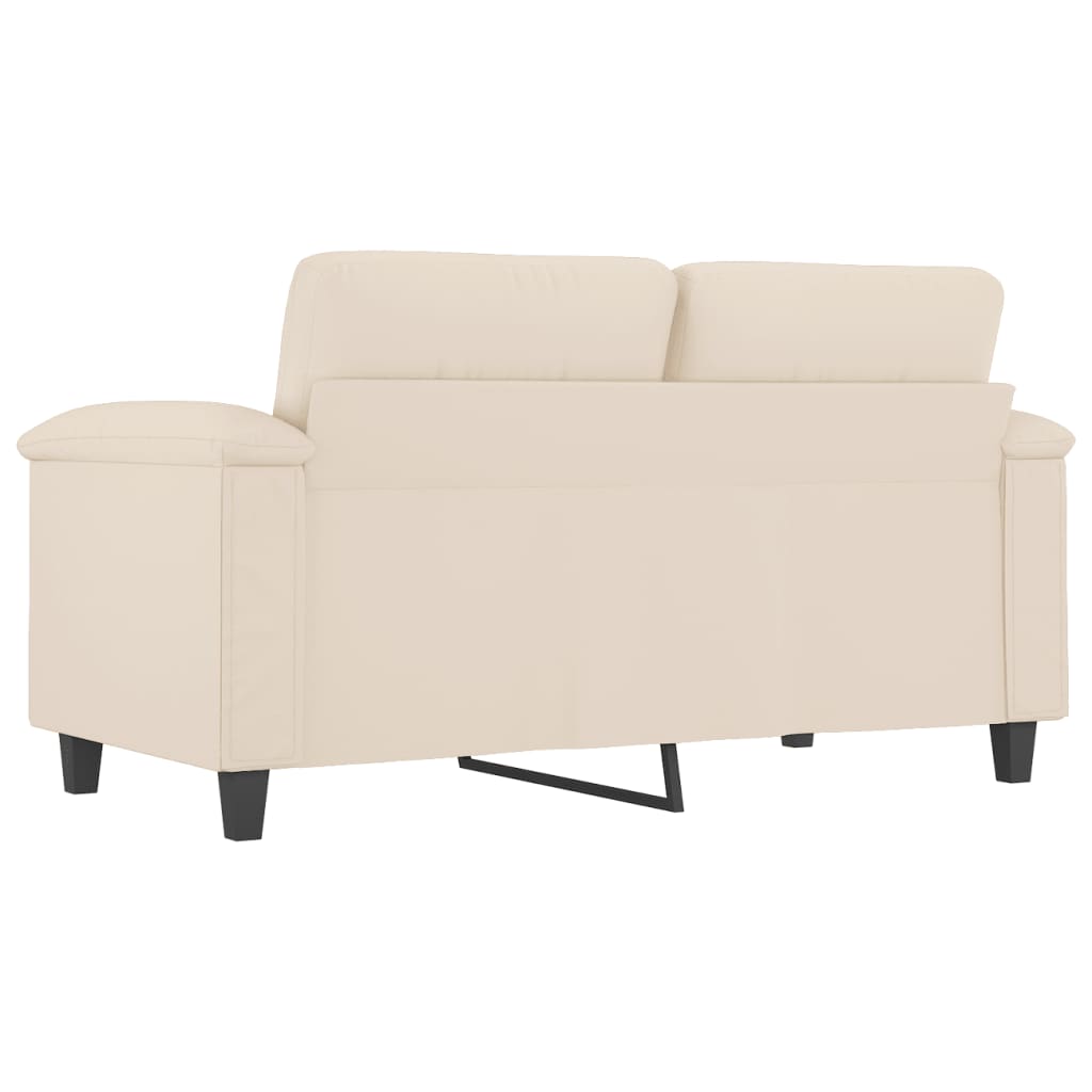  2-Sitzer-Sofa Beige 120 cm Mikrofasergewebe