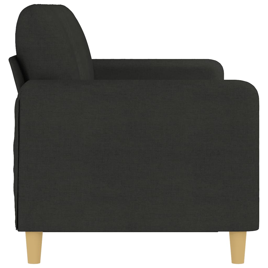  3-Sitzer-Sofa Schwarz 180 cm Stoff