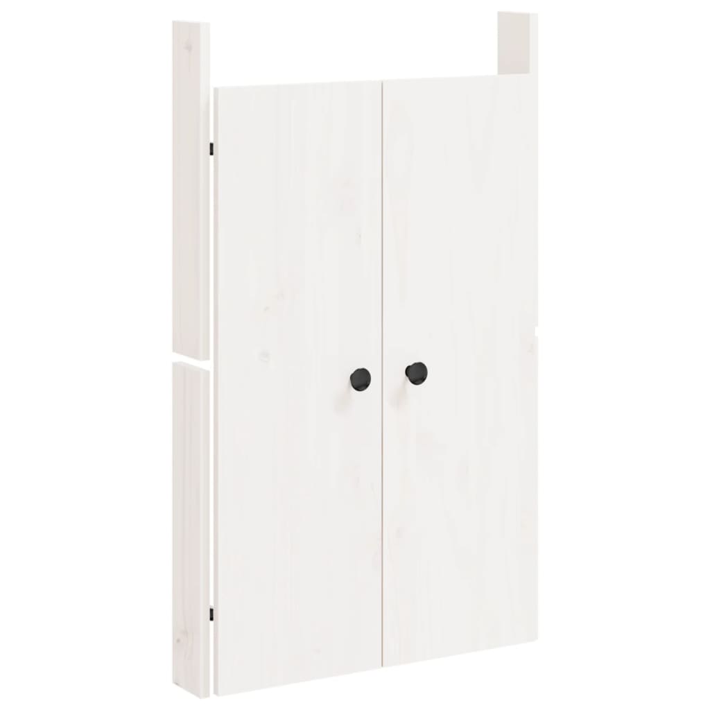  Türen für Outdoor-Küche Weiß 50x9x82 cm Massivholz Kiefer