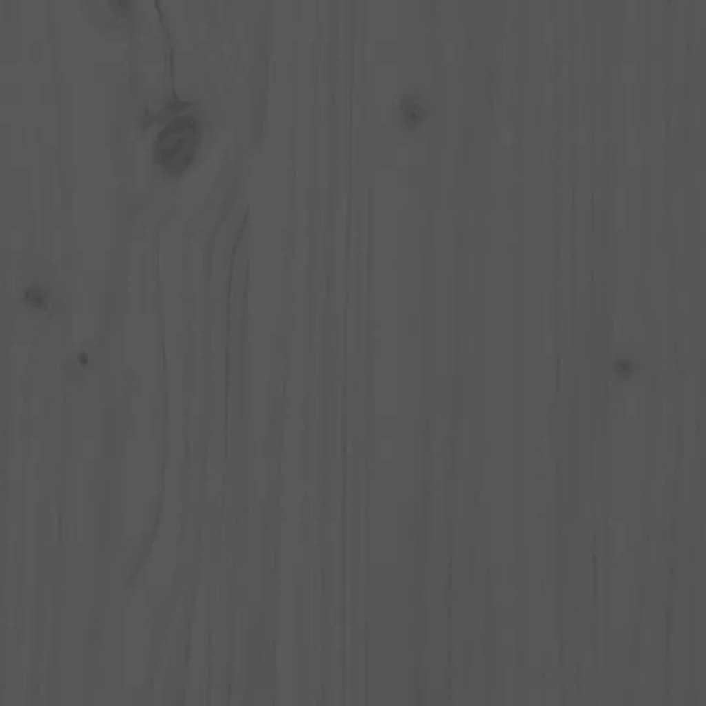  Wandschrank Grau 100x30x35 cm Massivholz Kiefer