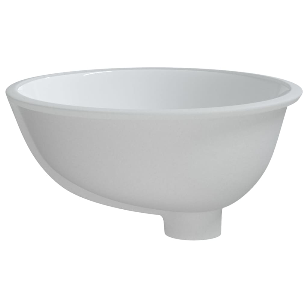  Waschbecken Weiß 38,5x33,5x19 cm Oval Keramik