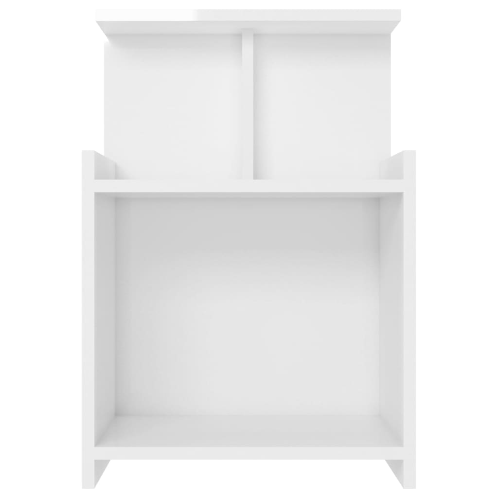  Nachttisch Hochglanz-Weiß 40x35x60 cm Holzwerkstoff
