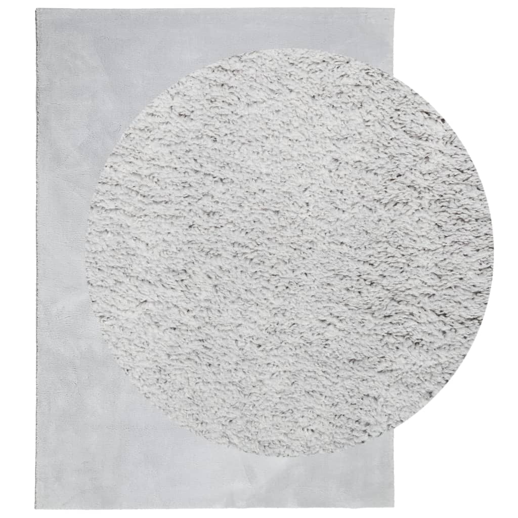  Teppich HUARTE Kurzflor Weich und Waschbar Grau 160x230 cm